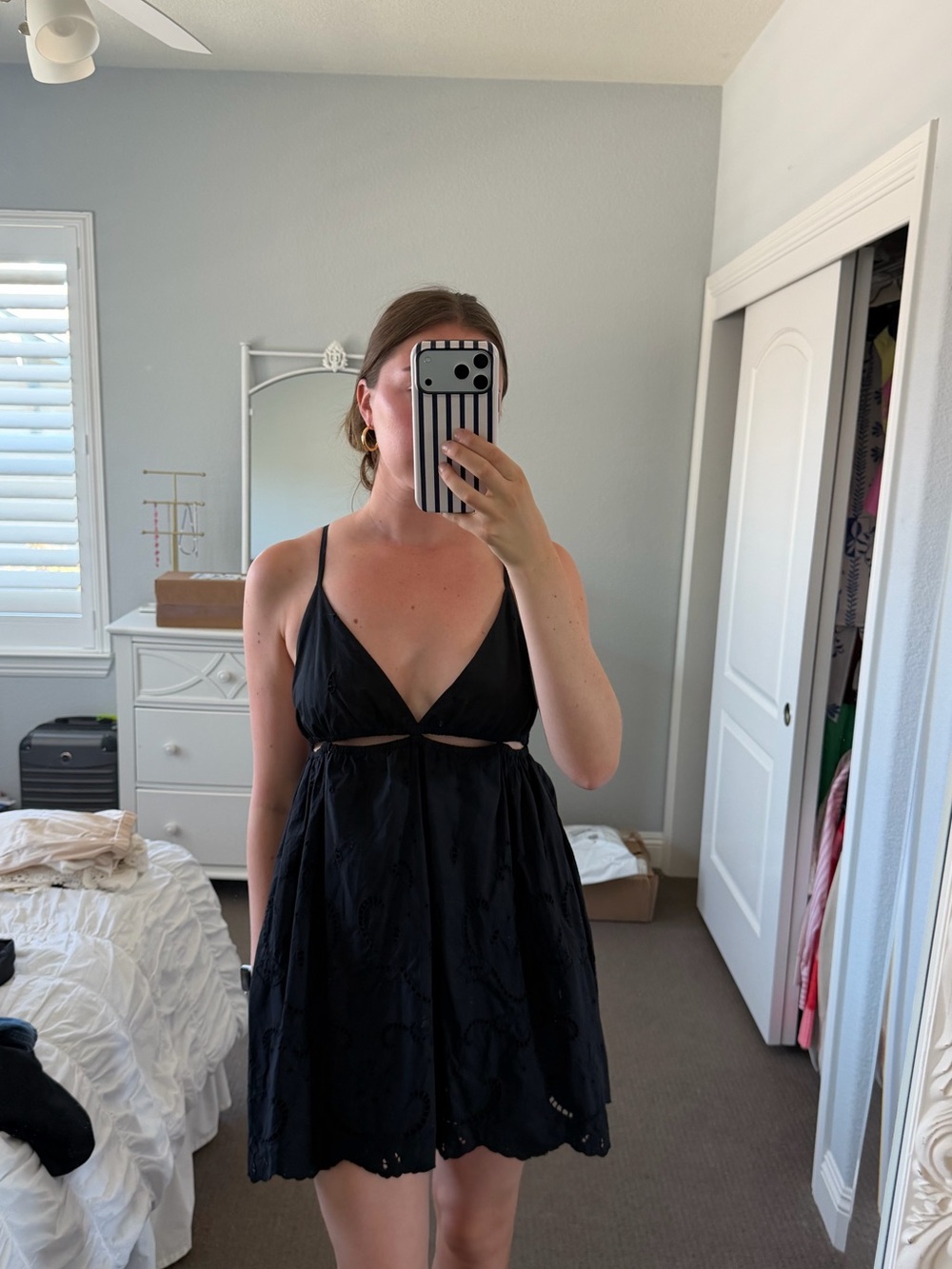 Zara Black Cutout Summer Romper- Women